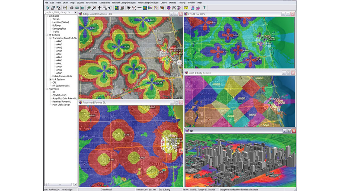 RF Planning multiple map views